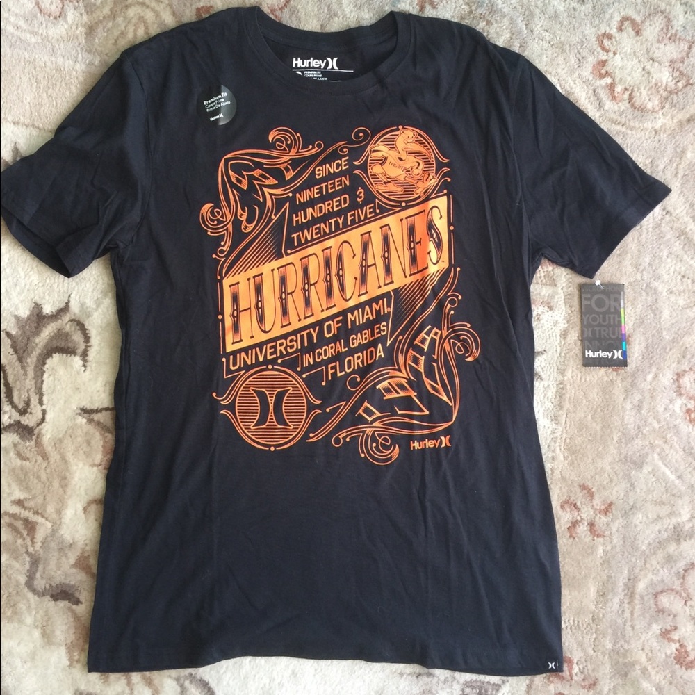 University of Miami shirt by Hurley - NWT - large